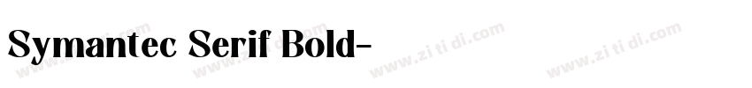 Symantec Serif Bold字体转换